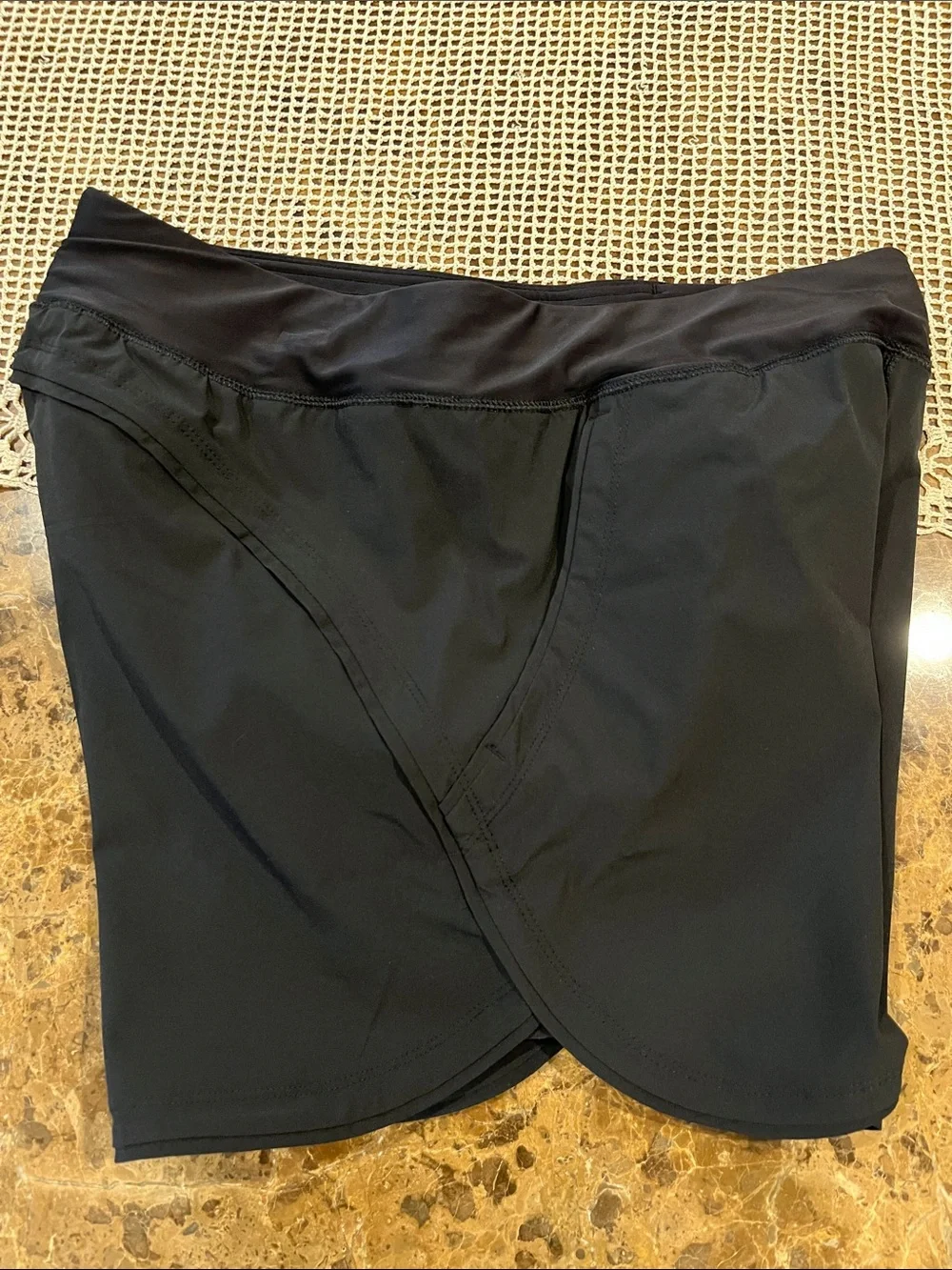 🆕 Lands’ End 5-in. Quick Dry Swim Shorts with Liner size 10 Black